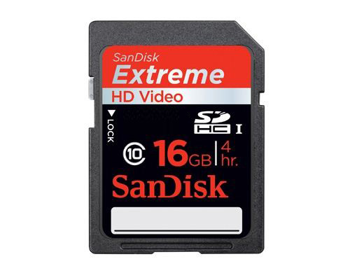SanDisk - 16GB SDHC EXTREME HD Video Class 10 - 30MB/s