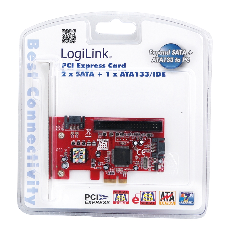 LogiLink PCIe SATA + IDE Karte intern 2x SATA + 1x IDE PCI Express